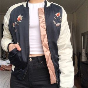 Silence and Noise Floral Bomber Jacket